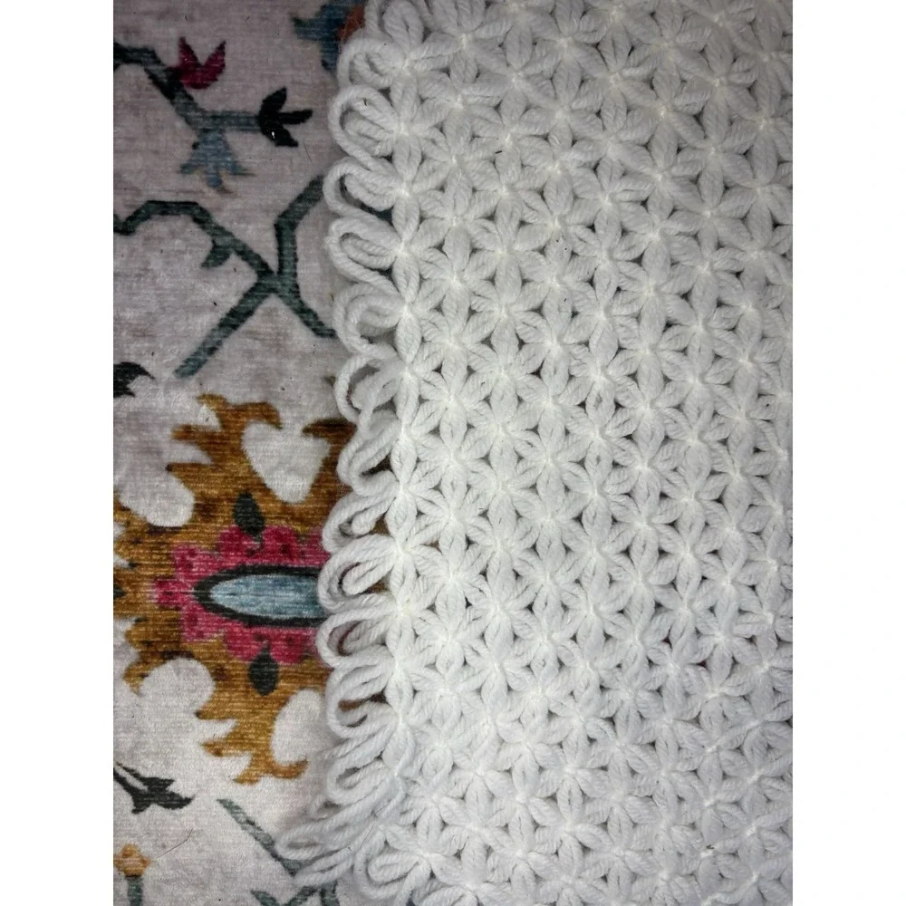 Lot Of 2 Vintage Handmade Crochet Knit Dollie Placemat 18